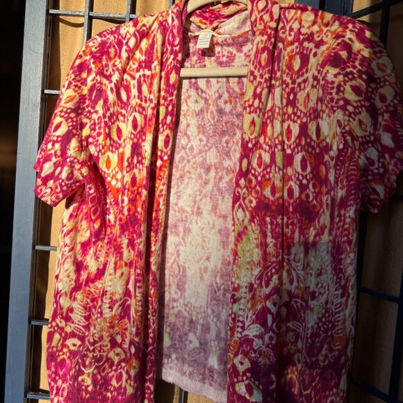 Chico’s Women’s Top Bundle Size 2 | Floral Stripe Abstract Prints Lot 6 items - Picture 10 of 13